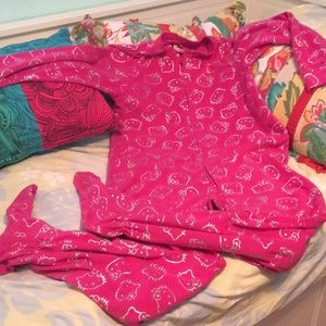 Hello Kitty footie pjs